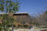 Howard Phillips Hall, students walking