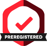 red Preregistered badge