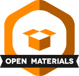 yellow Open Materials badge