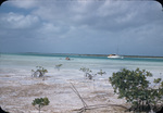 Boats near tidal flats in South Bight, Andros, Bahamas