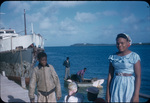 View of people near the docks in Green Turtle Cay, Abaco, Bahamas