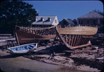Two boats under construction near Dunmore Town, Harbour Island, Bahamas