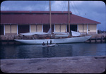 Children rowing a boat in Nassau Harbor, New Providence, Bahamas