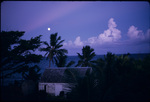 Moon rise above a house, Hope Town, Elbow Cay