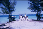 People walking towards the boat dock on Green Turtle Cay