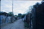 A street outside of Everald Brown's home in Kingston, Jamaica