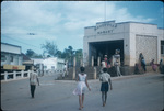 People outside the Mandeville Market in Jamaica