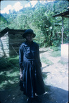 A woman wearing a black mourning dress in Moore Town, Portland, Jamaica