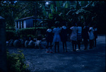 A teacher instructing students during an outdoor lesson in Port Antonio, Portland, Jamaica