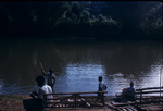 Rafts near the banks of Rio Grande River in Port Antonio, Portland, Jamaica