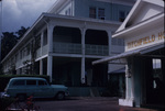 An automobile parked beside the Titchfield Hotel, Port Antonio, Portland, Jamaica