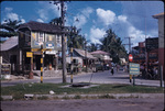 An urban street with retail shops in Ocho Rios, Saint Ann, Jamaica