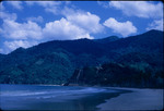 View of North Coast Road and the mountains near Maracas Bay