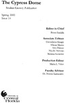 The Cypress Dome 2003, Issue 14 by The Cypress Dome Society