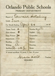 Orlando Public Schools report card, 1914. by Grace Holt