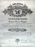 Orlando High School diploma for Kimble Foster Hughes by Orlando High School