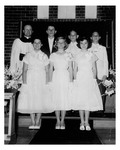 Confirmation Class, April 3, 1955, Posed at Altar Of St. Luke's Lutheran Church
