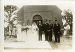 Joe B. Mikler Wedding Party Outside Brick Church, July 30, 1939