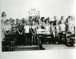 Dorothy Daniel, with Entire Student Body of St. Luke's First School, c. 1947