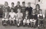 Twelve Children in One of School's First Classes, c. 1946