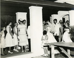 Wedding, June 14, 1959. Receiving Line on Loggia of St. Luke's School