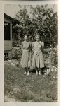 Anna Jakubcin and Elizabeth Mikler, mid-1930s on Michael Mikler Homestead