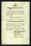 Framed scroll of honor for Clara Louise Guild, from Rollins College. by Rollins College