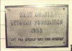 The Mary McLeod Bethune Foundation plaque