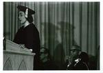 Coretta Scott King speaks at graduation ceremony