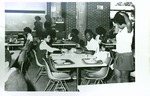 Students dine together in school cafeteria