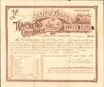 Florida second grade teacher's certificate. by State of Florida.