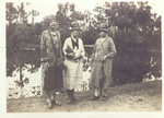 Alice Ellen and Clara Louise Guild with other women, at a lake