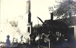 Postcard of Stetson University fire