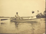 Stetson University students and faculty boating at Pine Woods Lake, near DeLand, Florida