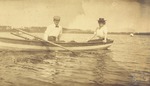 Stetson University students and faculty boating at Pine Woods Lake, near DeLand, Florida