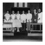 Confirmation Class of 1955, with Pastor Stephen Tuhy