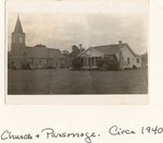 Brick church and parsonage, c. 1940