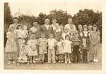 Joseph, Sr. and Katarina Mikler celebrate their 50th Wedding Anniversary, with grandchildren and great-grandchildren, 1954