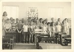 St. Luke's School, c. 1948. Teacher Dorothy Daniel with entire student body in 2nd year of school