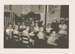 St. Luke's School, 1945-46, children at activity table