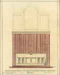 Architect's designs and blueprints for 1957 Chancel by James Gamble Rogers