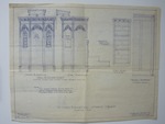Specifications for pulpit, hymn board, clergy chairs. 1957