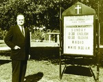 Signage for 50th Anniversary of the congregation and for St. Luke's radio ministry. 1962