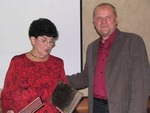 Jaroslav Duda, Jr. presents historic Bible to his American cousins. June 2009, Original Image