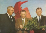 Duda brothers display celery from their farm, 1970., Original Image by Fortune Magazine