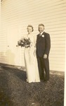 Elizabeth Mikler and Andy Duda, Jr. on the wedding day of Ferdinand and Anna Duda. June 12,1938, Original