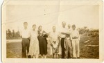 Paul Lukas, Sr. Family, with unidentified visitors. on the Lukas family farm in Slavia. c.1928., Original