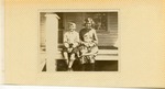 Young Paul Lukas, Jr. and sister Mary on porch of their home, c.1920, Original