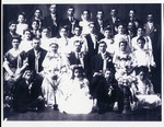 The wedding parties of Paul and Maria Lukas and Jan and Zuzanna Klimek, at their double wedding on June 15, 1908, Lakewood, Ohio, Enhanced
