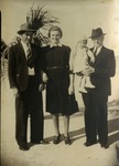 Michael Mikler, st, with first grandchild and her parents, 1941, Original
